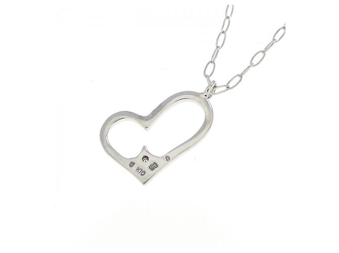 Autre Marque Collana in oro bianco K10 e diamanti - vista 4