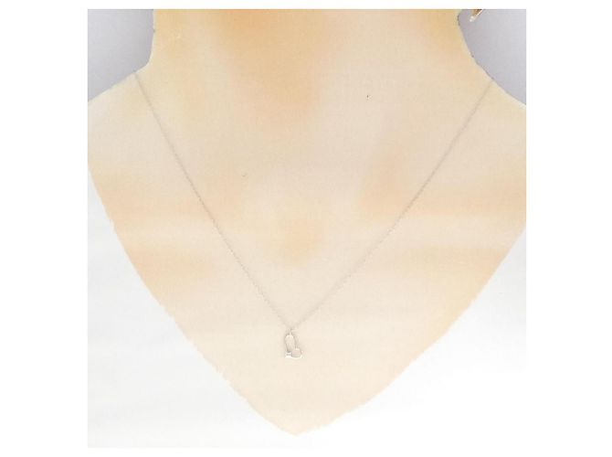 Autre Marque Collana in oro bianco K10 e diamanti - vista 6