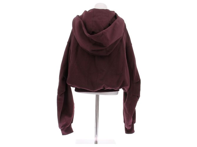 Sweatshirt Attico en coton bordeaux Taille 38 - vue 2
