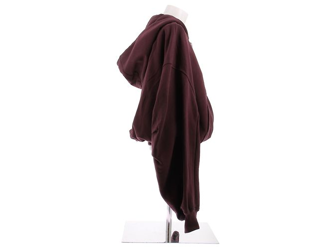 Sweatshirt Attico en coton bordeaux Taille 38 - vue 3