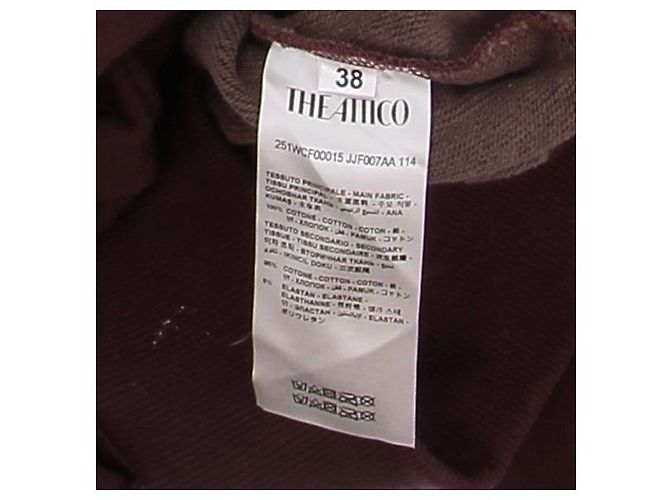 Sweatshirt Attico en coton bordeaux Taille 38 - vue 5