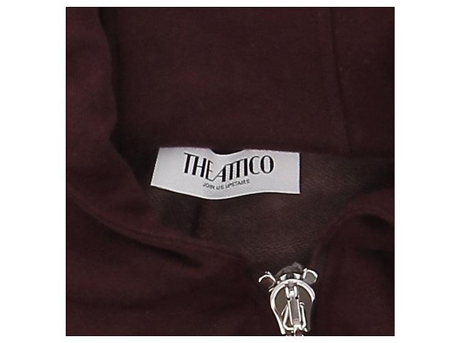 Sweatshirt Attico en coton bordeaux Taille 38 - vue 6