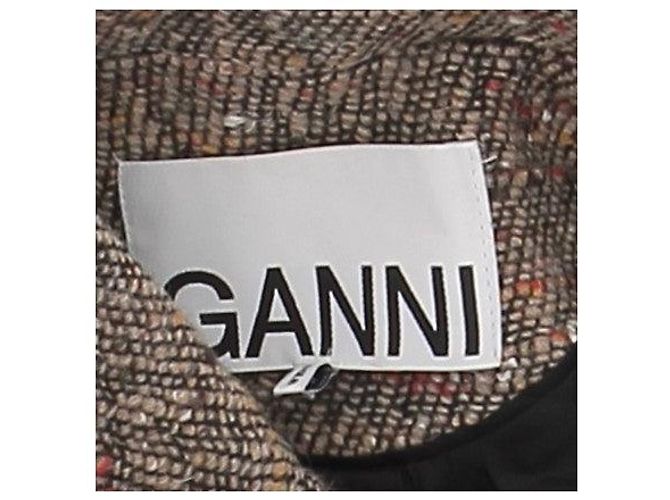 Ganni Abrigo de lana marrón - vista 5