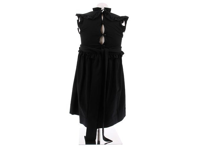 Balenciaga Schwarzes Kleid mit Raffung - Ansicht 2