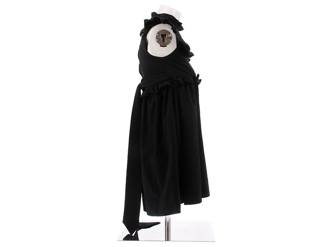 Balenciaga Schwarzes Kleid mit Raffung - Ansicht 3