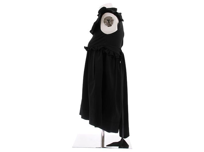 Balenciaga Schwarzes Kleid mit Raffung - Ansicht 4