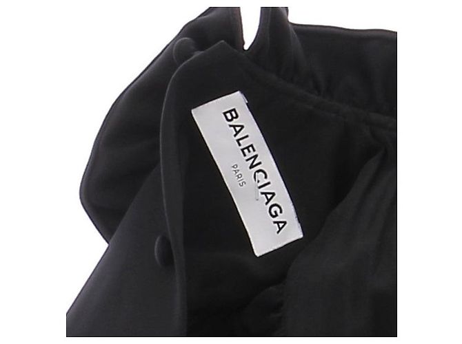 Balenciaga Schwarzes Kleid mit Raffung - Ansicht 5