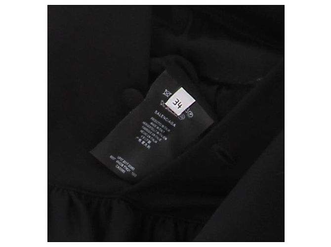 Balenciaga Schwarzes Kleid mit Raffung - Ansicht 7