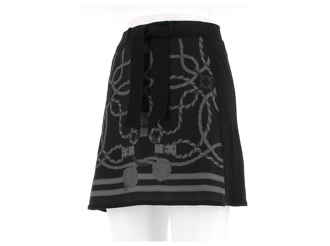 Hermès Falda de seda estampada - vista 3