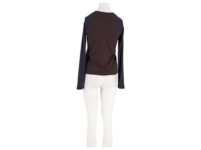 Pull Cos en coton marron à manches longues - vue 2