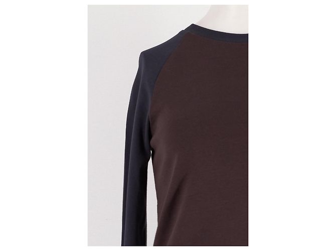 Pull Cos en coton marron à manches longues - vue 6