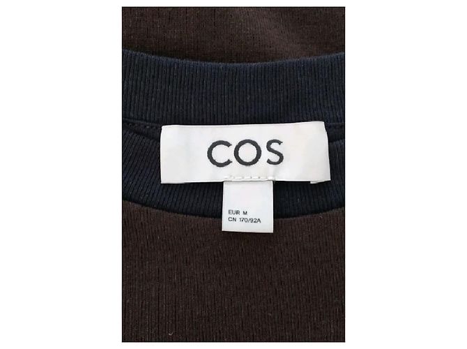 Pull Cos en coton marron à manches longues - vue 7