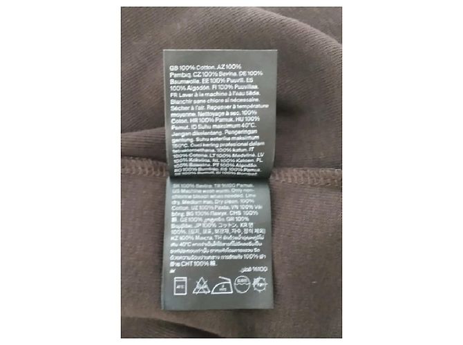 Pull Cos en coton marron à manches longues - vue 8