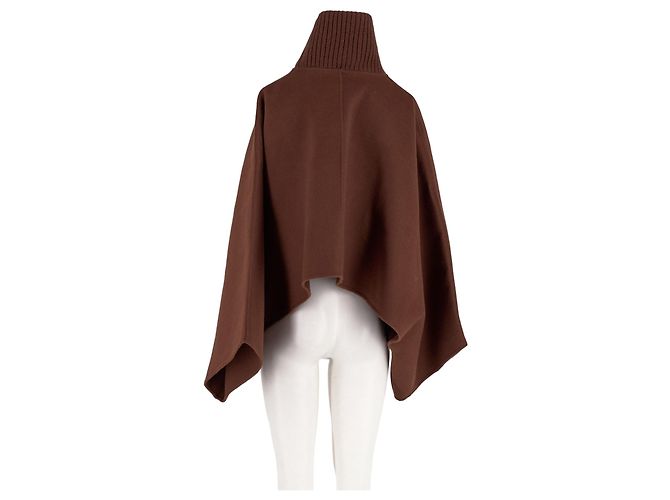 SéZane Poncho de lana marrón - vista 2