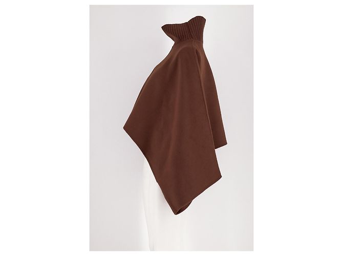 SéZane Poncho de lana marrón - vista 3