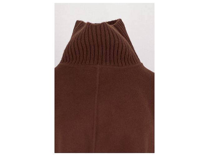 SéZane Poncho de lana marrón - vista 5