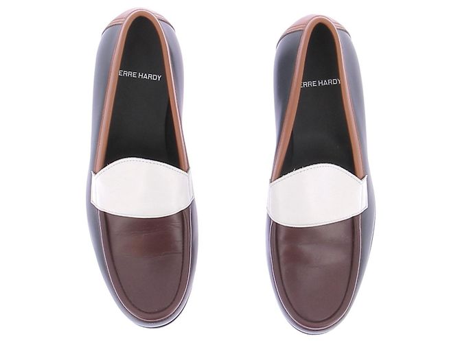 Mocassini Pierre Hardy in pelle tricolore neri - vista 6