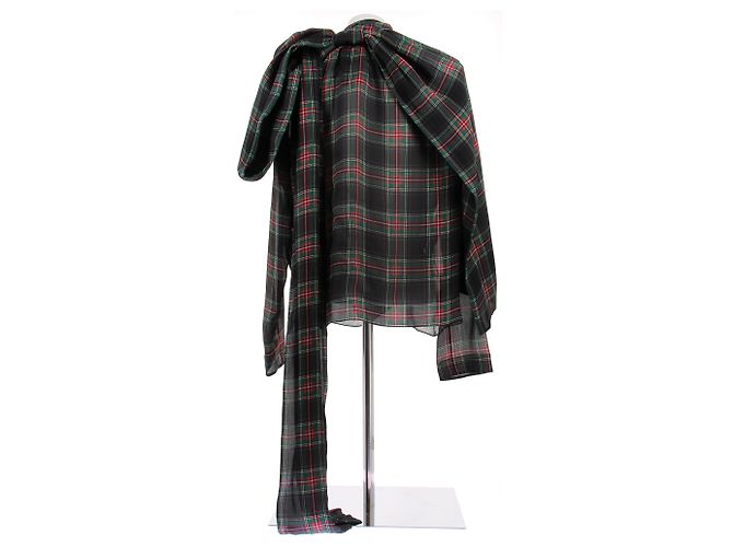 Autre Marque Blusa in seta a quadri - vista 2