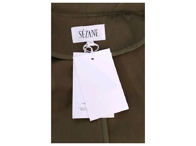 SéZane Baumwollmantel in Khaki - Ansicht 7