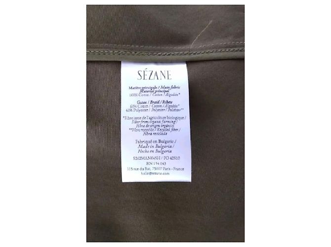 SéZane Baumwollmantel in Khaki - Ansicht 8