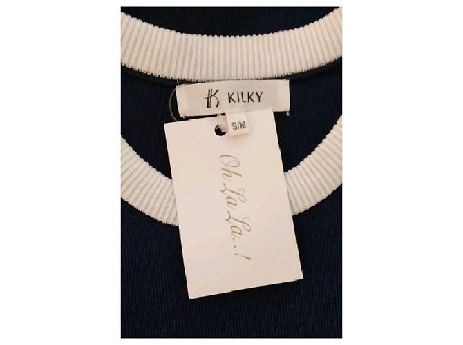 Autre Marque Ärmelloses KILKY Top mit geradem Schnitt in Marineblau - Ansicht 7