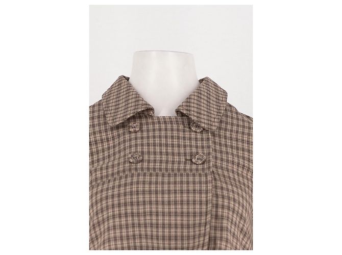 Autre Marque Camisa de cuadros de algodón marrón LAST KISS CLUB - vista 5