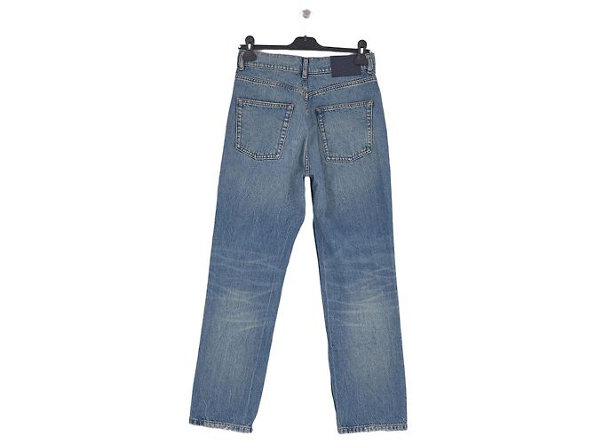 Jeans de corte reto azuis em denim Sandro - vista 2