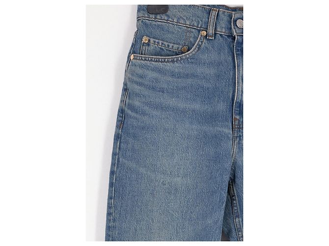 Jeans de corte reto azuis em denim Sandro - vista 4