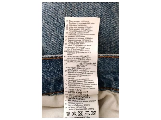 Jeans de corte reto azuis em denim Sandro - vista 6