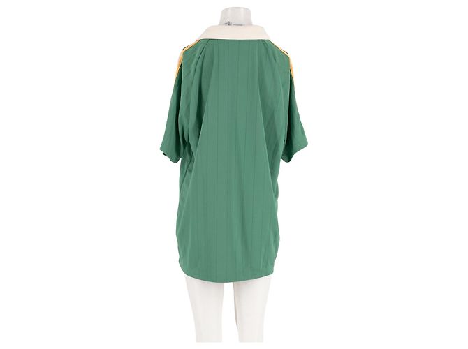 Camiseta Adidas verde con cuello polo - vista 2