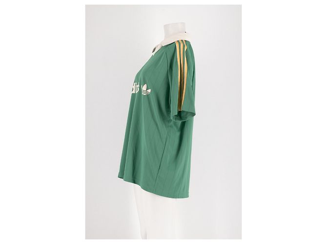 Camiseta Adidas verde con cuello polo - vista 3