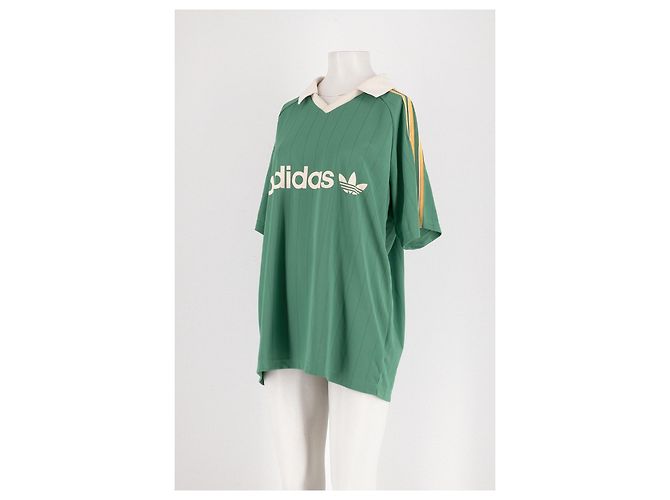 Camiseta Adidas verde con cuello polo - vista 4