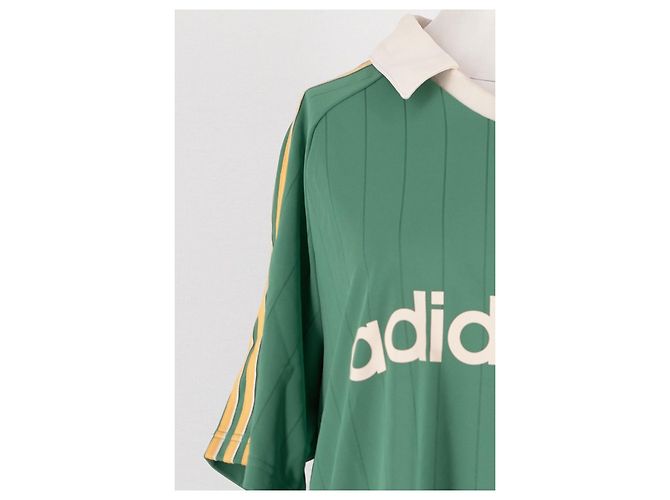Camiseta Adidas verde con cuello polo - vista 6