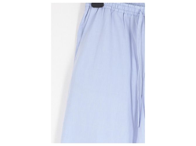 Loulou de Saison Pantalon en coton bleu - vue 4