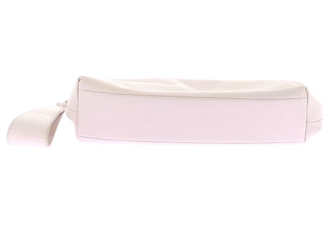 Clutch Whistles in pelle bianca - vista 3