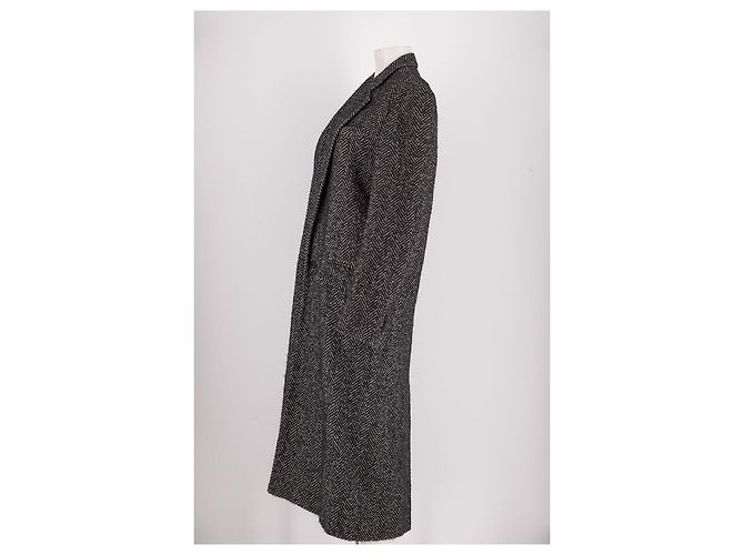 Maison Martin Margiela Abrigo de lana gris - vista 3