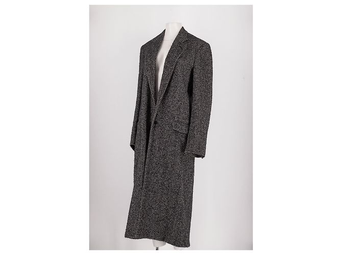 Maison Martin Margiela Abrigo de lana gris - vista 4