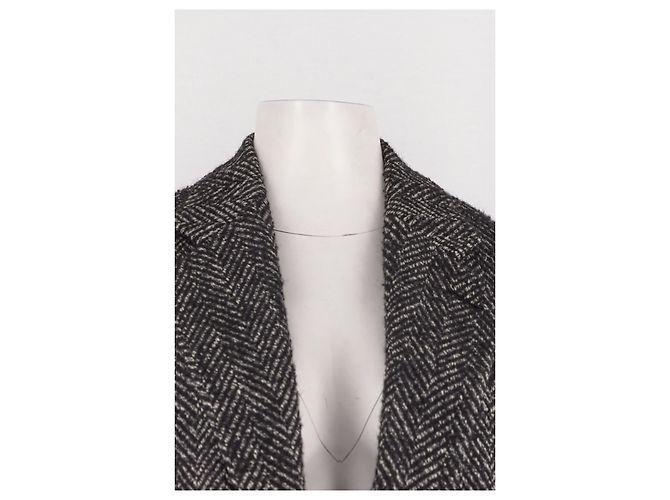 Maison Martin Margiela Abrigo de lana gris - vista 5