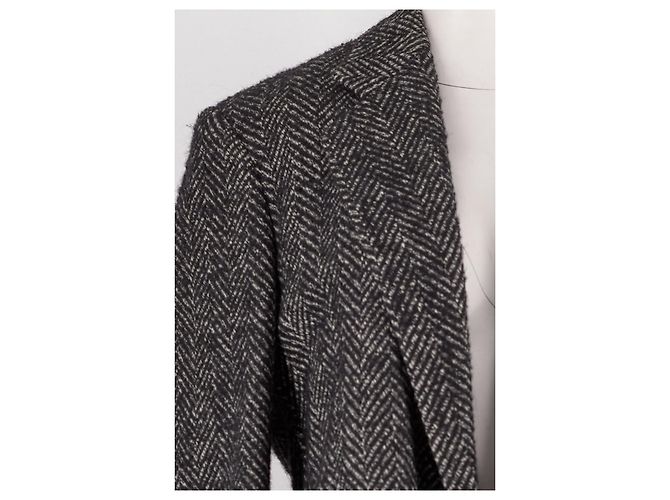 Maison Martin Margiela Abrigo de lana gris - vista 6