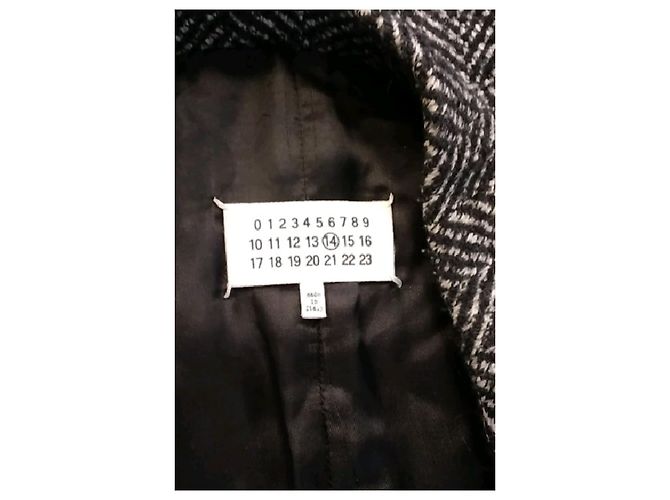 Maison Martin Margiela Abrigo de lana gris - vista 7