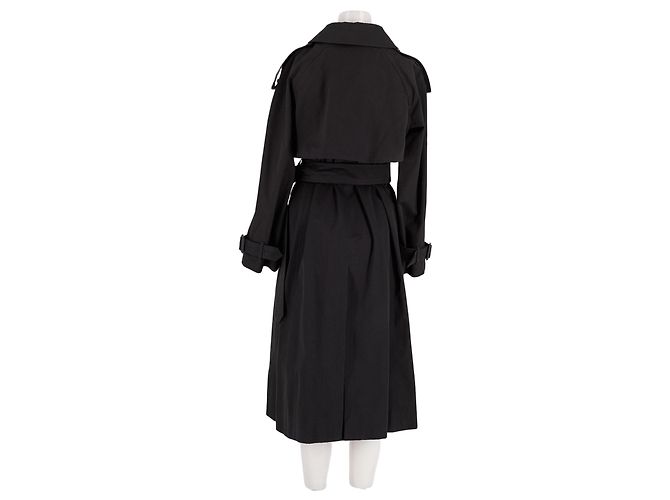 Gabardina Burberry de algodón negra - vista 2