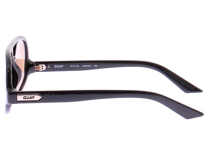 Autre Marque Óculos de sol pretos com lentes castanhas - vista 5