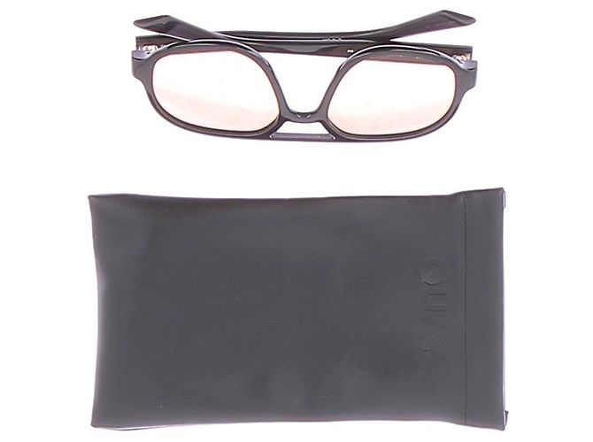 Autre Marque Óculos de sol pretos com lentes castanhas - vista 7
