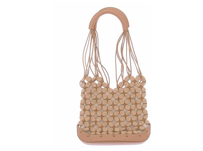 Sac Polène Solé en cuir beige - vue 2