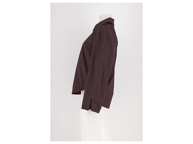 SéZane Camisa de algodón marrón - vista 3