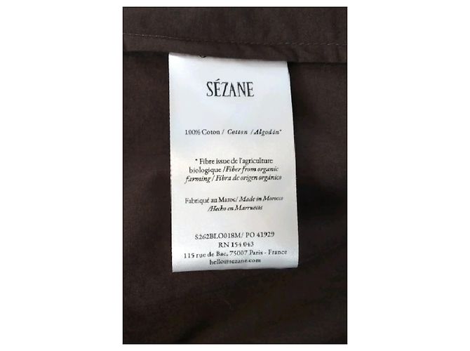 SéZane Camisa de algodón marrón - vista 8