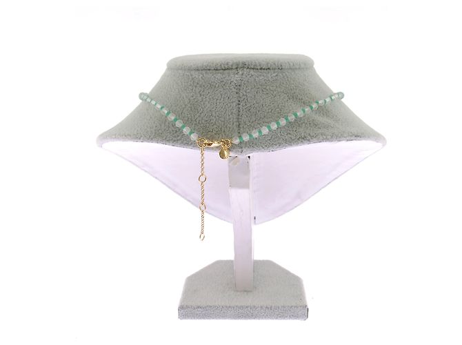 J.Crew Collar de perlas verdes y transparentes - vista 3
