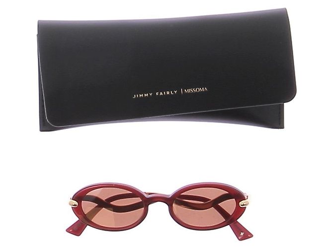 Jimmy fairly Gafas de sol burdeos y doradas - vista 6