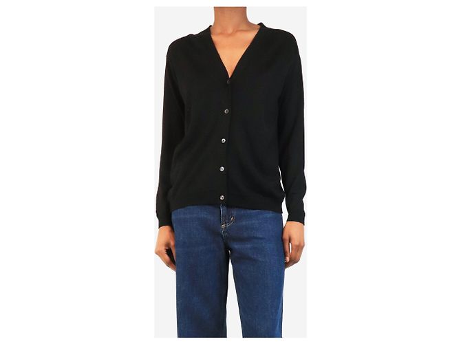 Miu Miu Schwarze Wolljacke mit Schleifendetail - size UK 4 - Ansicht 3