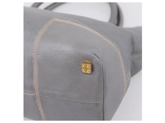 LOEWE Anagram Amazona Justa Hand Bag Leather Gold Silver - vista 16